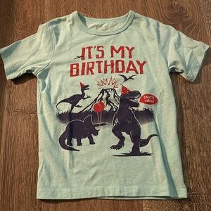 The Children's Place Light Blue Dinosaur Birthday Tee